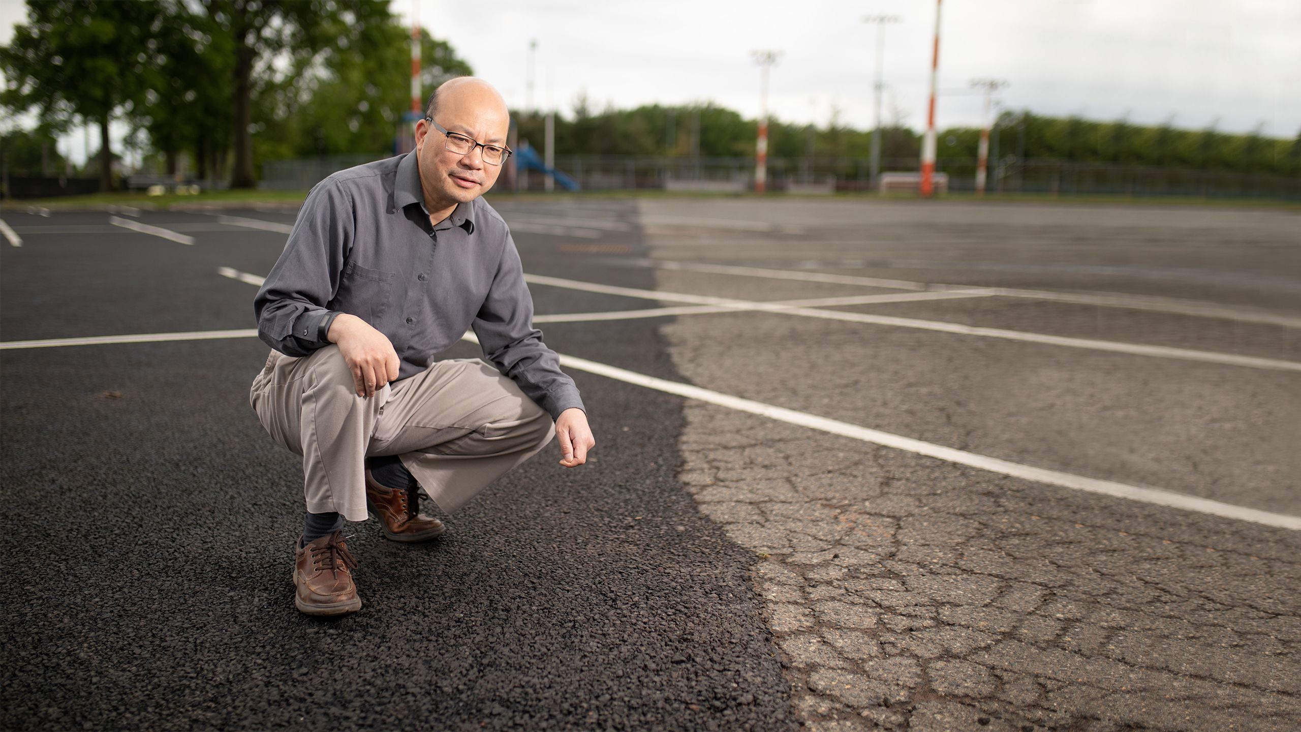 Qizhong (George) Guo on porous pavement