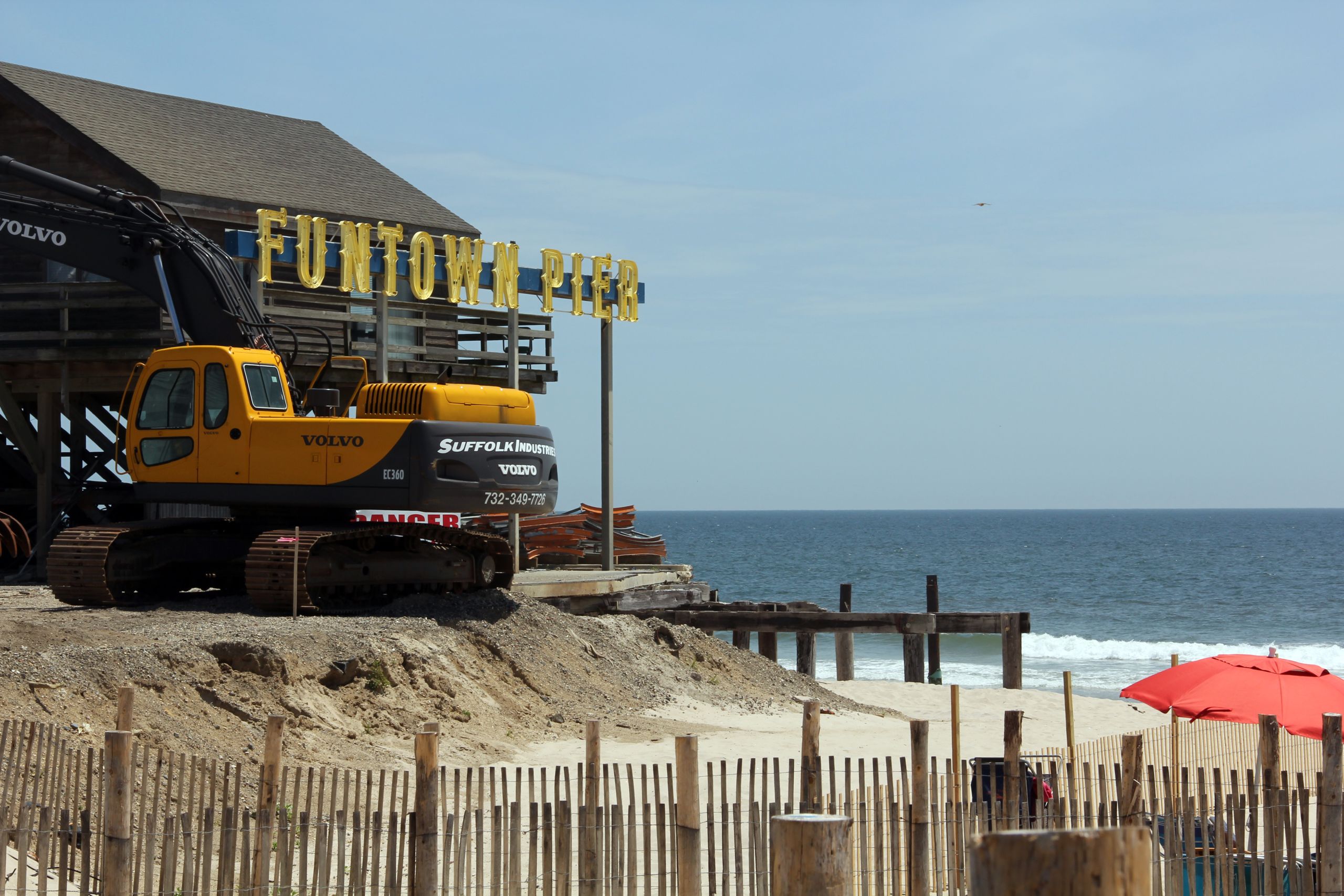 Funtown Pier after Hurricane Sandy at Seaside Heights, New Jersey