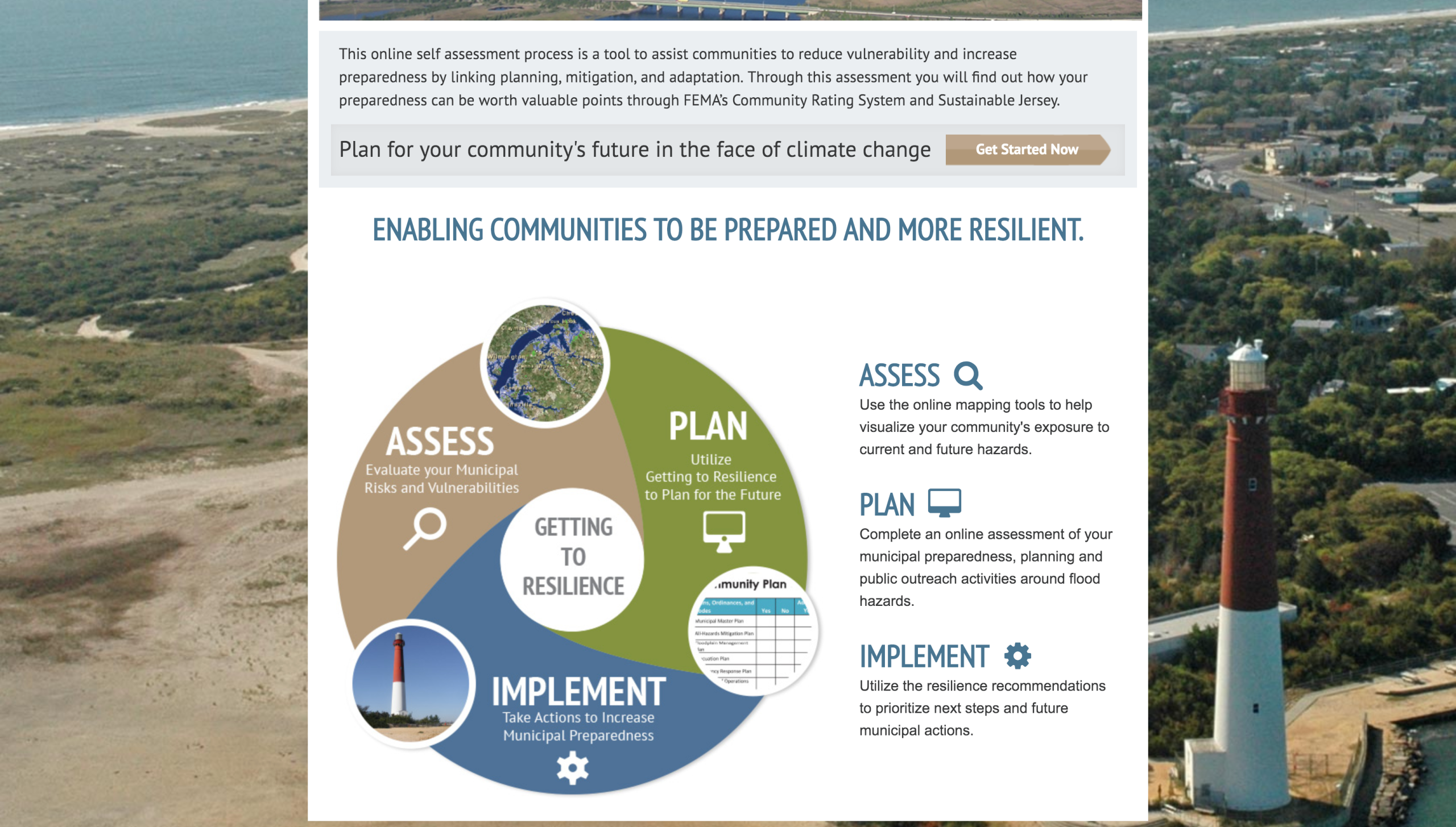 Prepare Your Community homepage screenshot